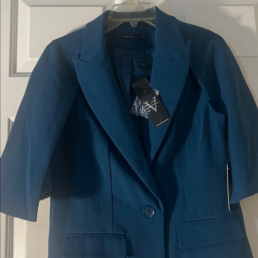 Vertigo Paris Teal Women's Suit Jacket